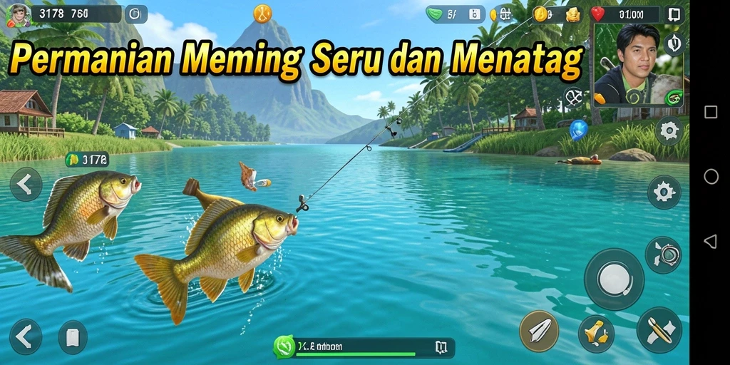 Tampilan screenshot gameplay 3178 yang seru saat memancing.