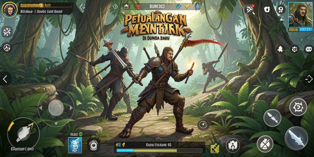 Screenshot gameplay <strong>BUMI303</strong> menunjukkan suasana petualangan yang mendebarkan dan grafis yang menakjubkan.