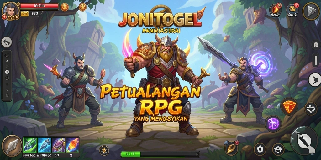 Tampilan gameplay RPG JONITOGEL yang menarik dan mendalam.