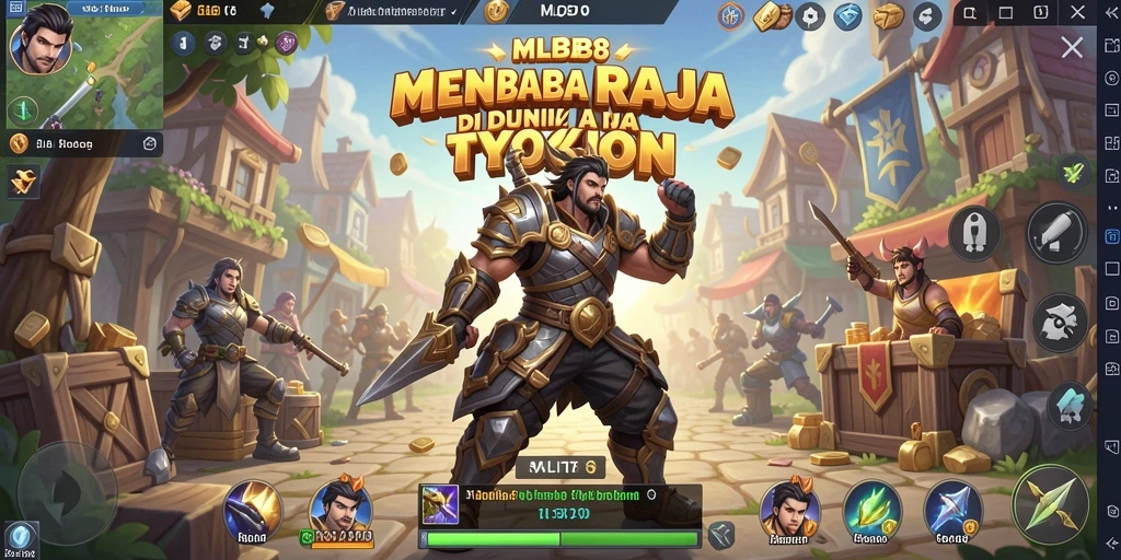 Tangkapan layar gameplay MLBB8 menunjukkan aksi seru dalam membangun bisnis Tycoon.