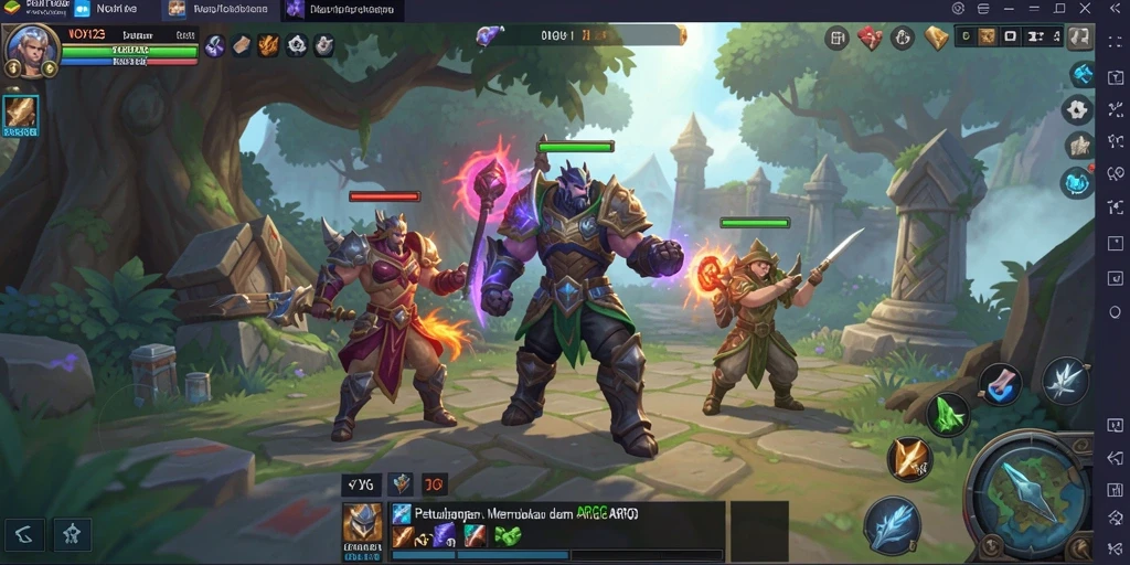 Tampilan menakjubkan dari gameplay ARPG di NOX123.