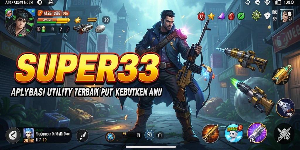 Tampilan utama SUPER33 dengan fitur Utility yang intuitif.