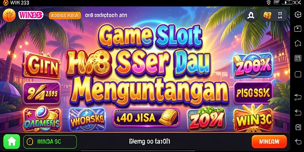Tampilan menarik dan penuh warna dari gameplay Slot WIN33.